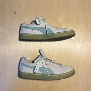 Puma Suede Classic Womens Size 8.5 Gray Blue Athletic Walking Shoes Sneakers
